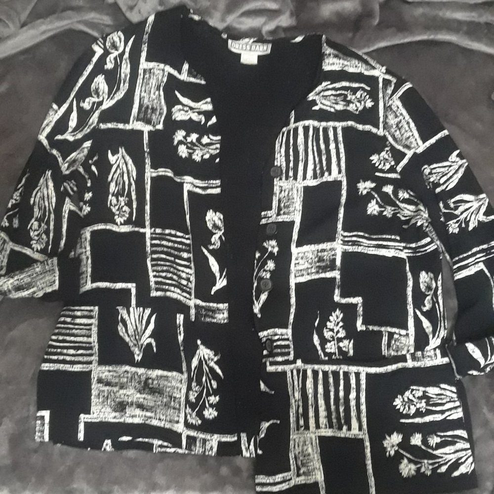 Black and white women's blazer